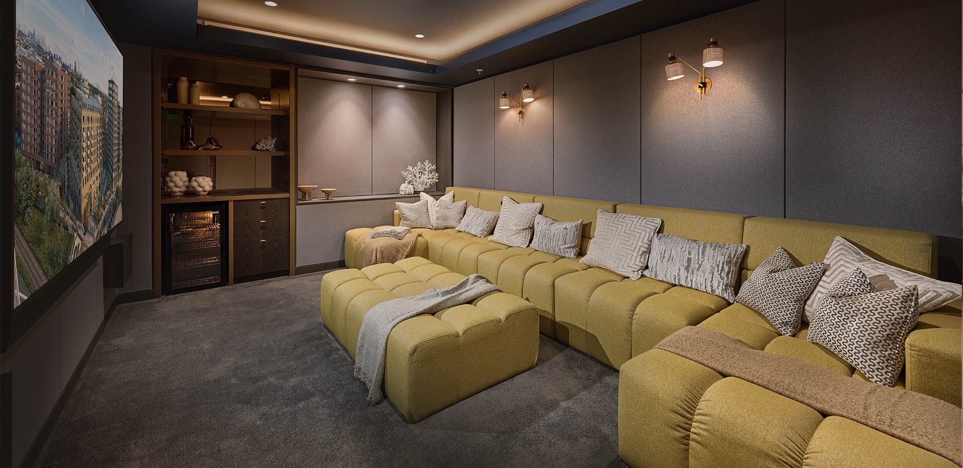 An image of the cinema room at The Regency Club