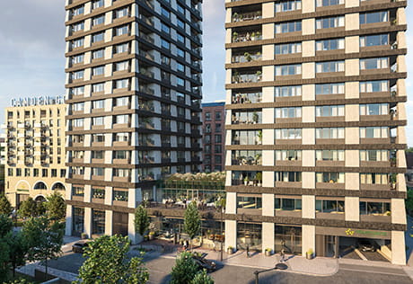 An exterior image of The Regent at Camden Goods Yard