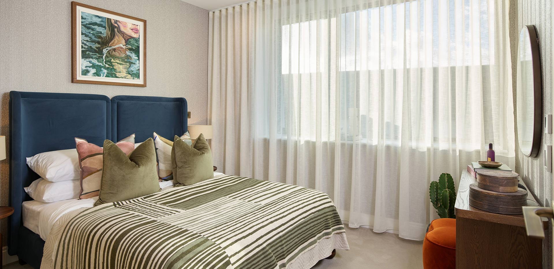 An image of the bedroom from a One Bedroom Showhome at The Regent