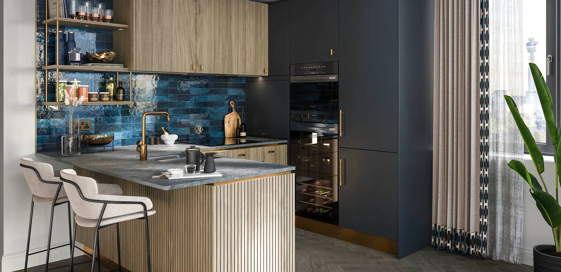Camden Goods Yard, The Regent home interior, spacious kitchen and dining