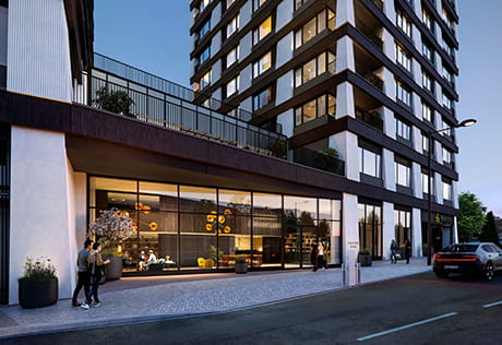 An exterior CGI of The Regent at Camden Goods Yard