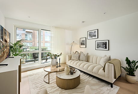 The Doulton Collection light and spacious living area