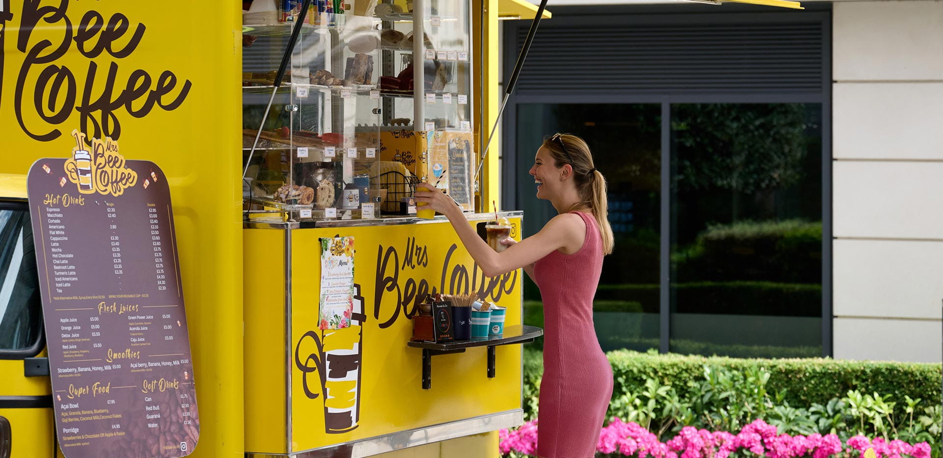 Development exterior and coffee van