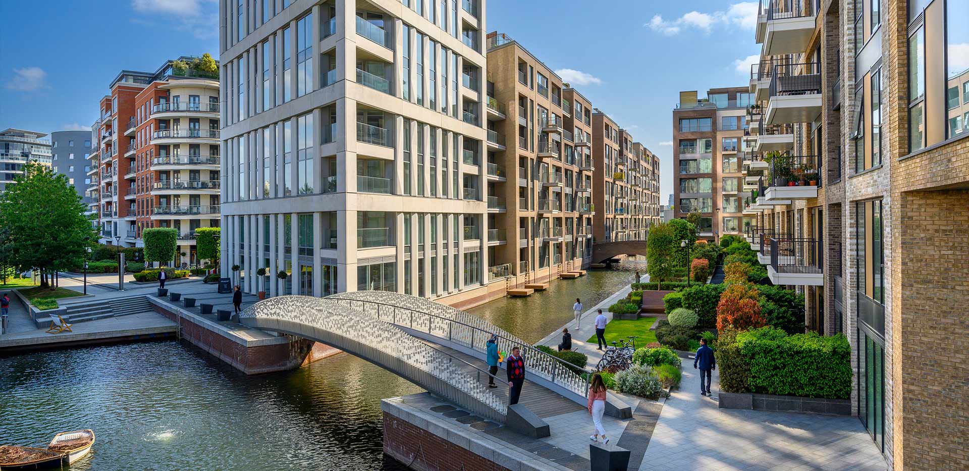 An exterior photograph of Chelsea Creek with view of the river
