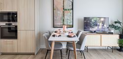Clarendon, Alexandra Palace Gardens, One Bed Showhome - Living / Dining / Kitchen