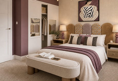 Eastbrook Village showhome, spacious bedroom