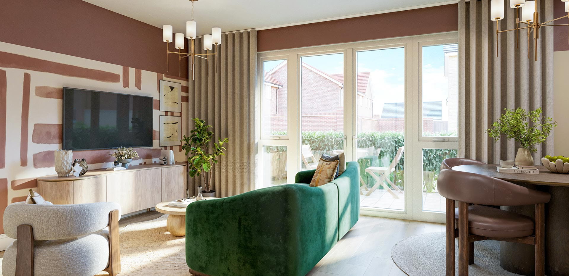 Eastbrook Village The Beech Apartments spacious living area