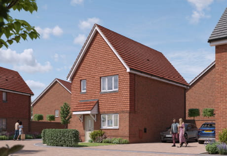 An exterior CGI of The Birch at Eastbrook Village