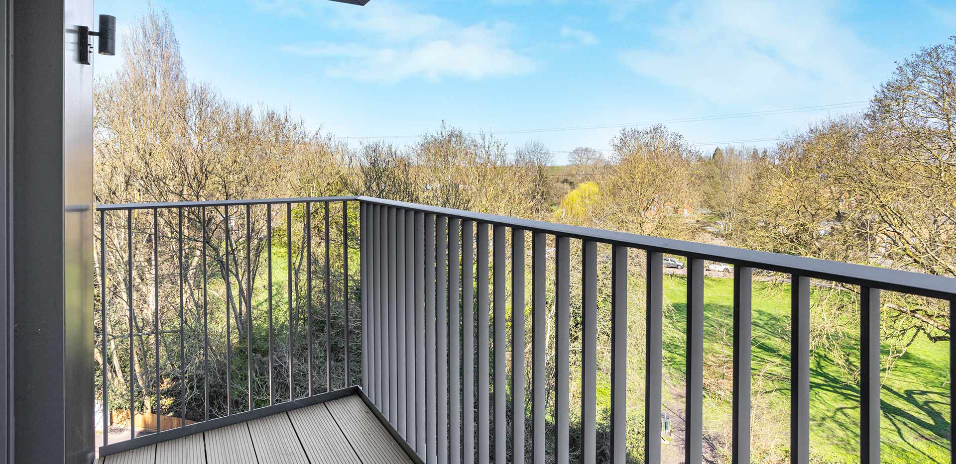 Eden Grove three bedroom home balcony with green views