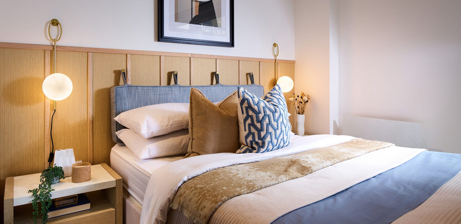 An image of the sleeping area within Show Apartment D3.5 at Eden Grove