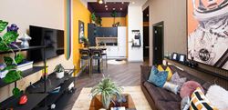 Eden Grove - Retro Rewind Show Apartment - Living / Dining / Kitchen