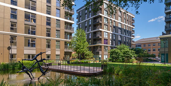 An exterior image of Eden Grove new build apartments