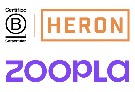 An image of the Zoopla and Heron logo