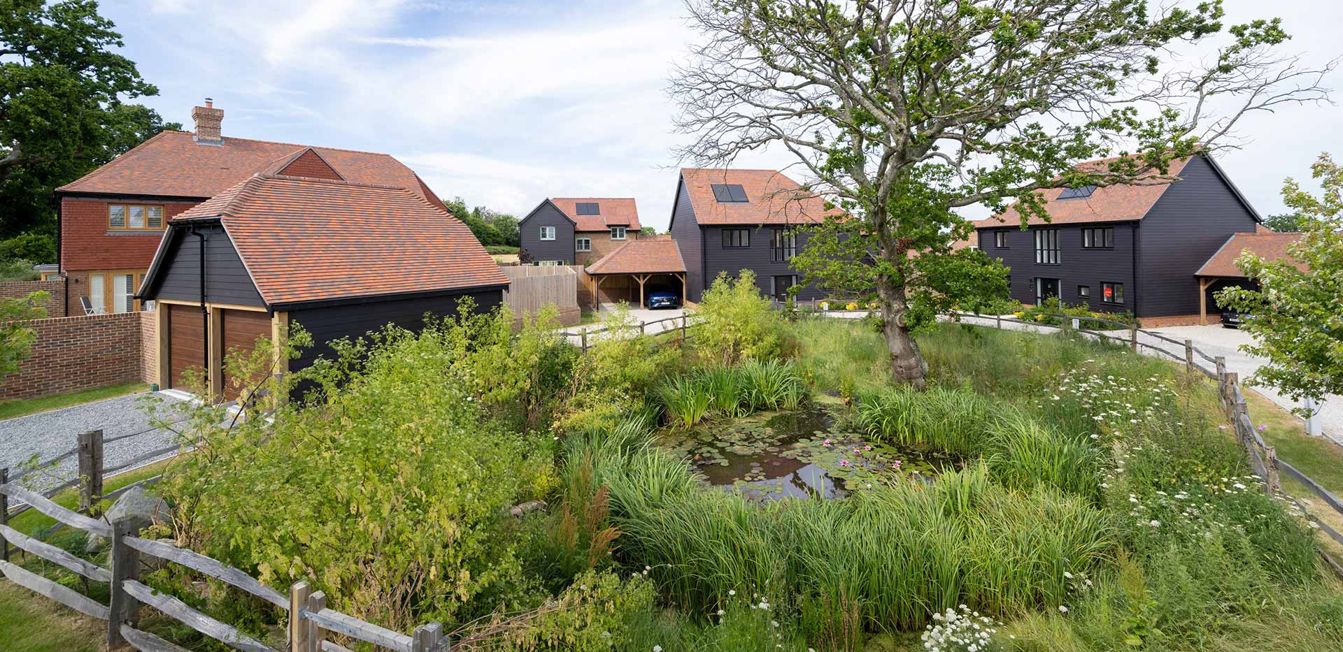 Exterior image of Farmstead showing the local pond