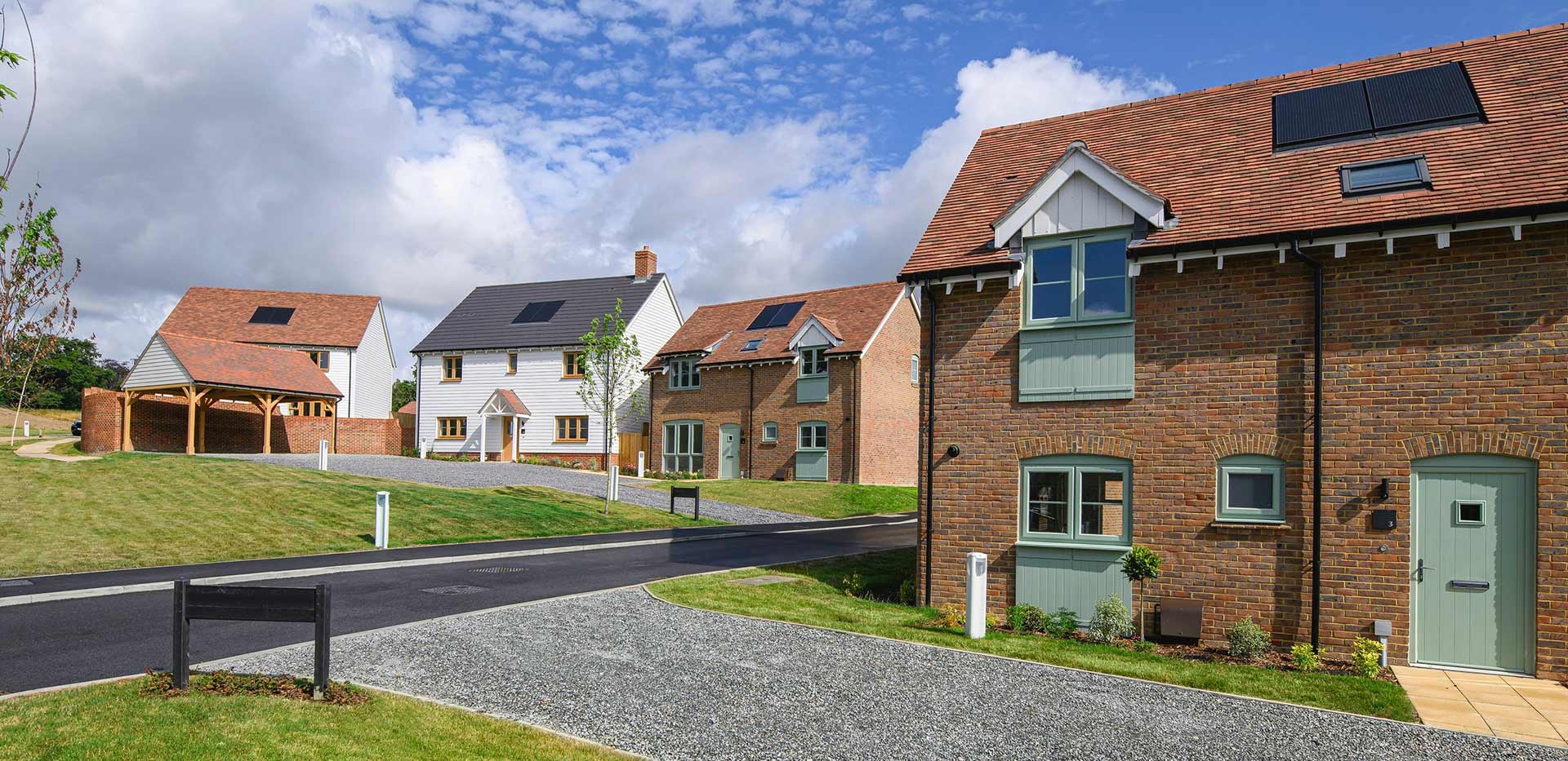 Exterior street scene at Farmstead