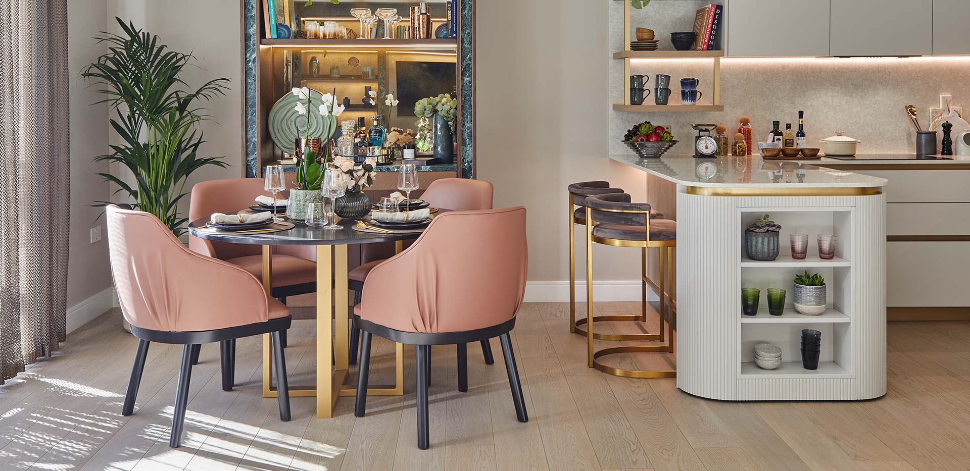 The Helix showhome kitchen and dining