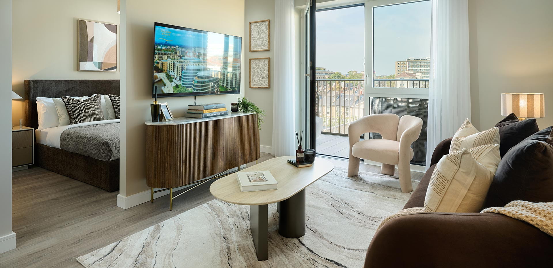 An interior Living / Bedroom area image from Fulham Reach