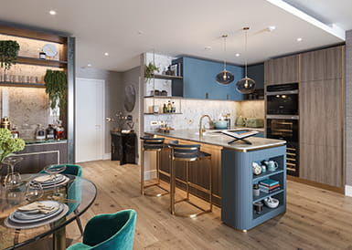 Interior image of kitchen/dining area at Palmer House