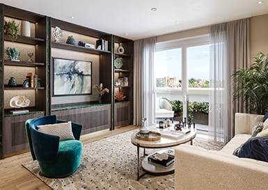 Interior image of Living area at Palmer House