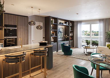 Interior image of kitchen/dining area at Palmer House