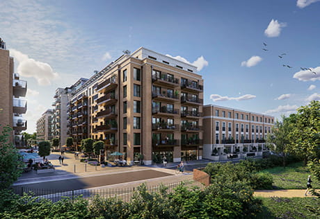 Exterior shot of Palmer House at Fulham Reach