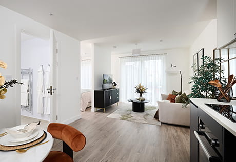 Fulham Reach home, spacious living area
