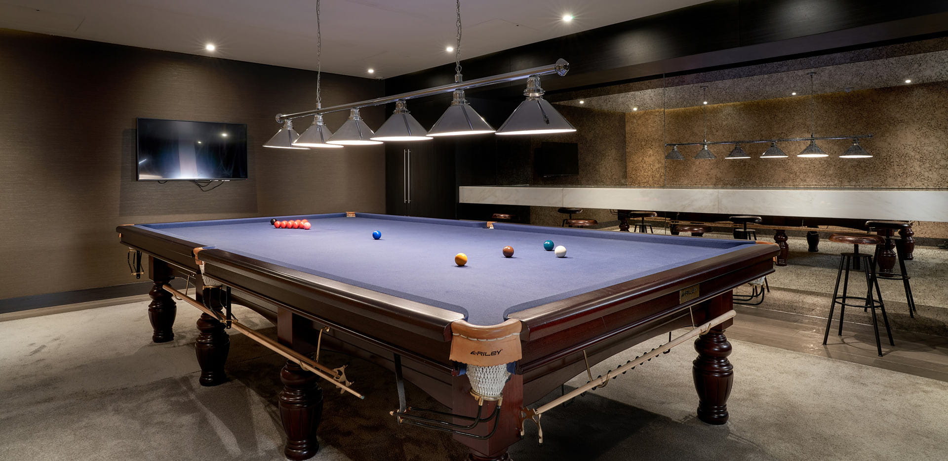 A CGI image of the Games Room at Fulham Reach