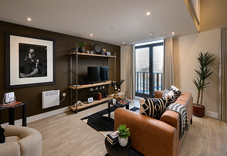 Glasswater Locks spacious living area