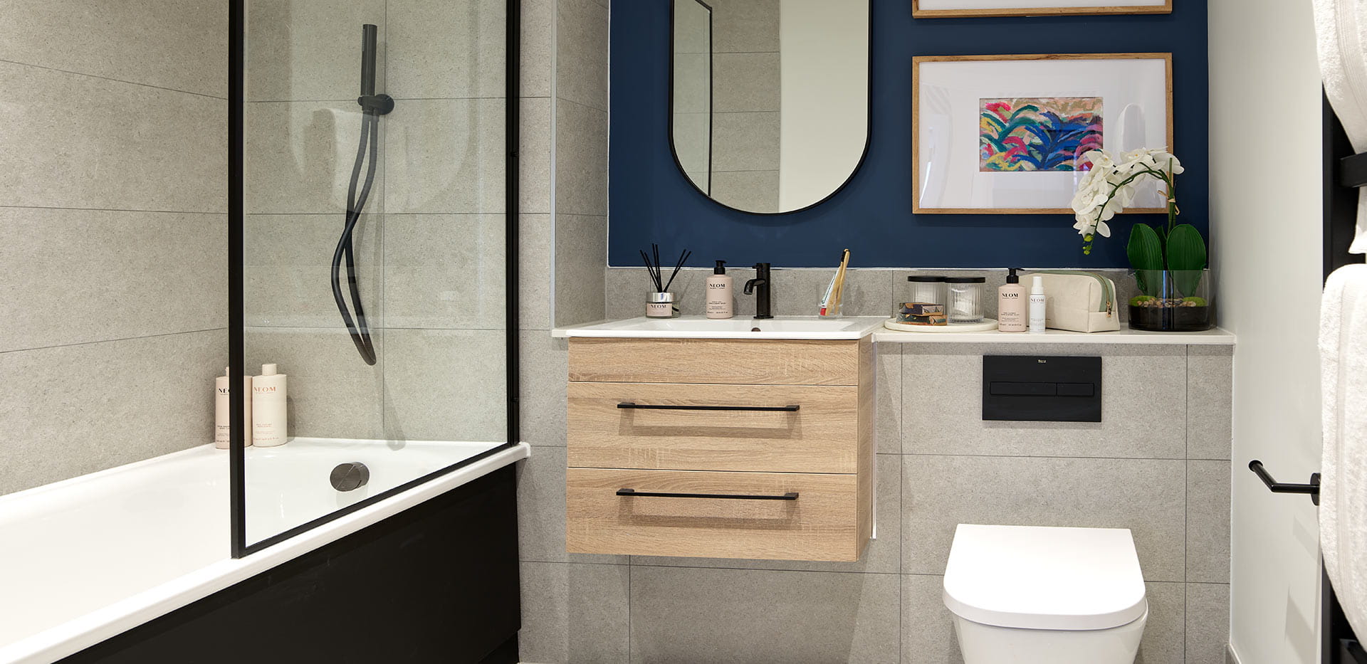 Glasswater Locks bathroom with a light design