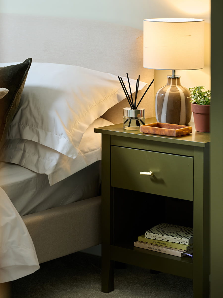 Glasswater Locks bedroom details - bedside table