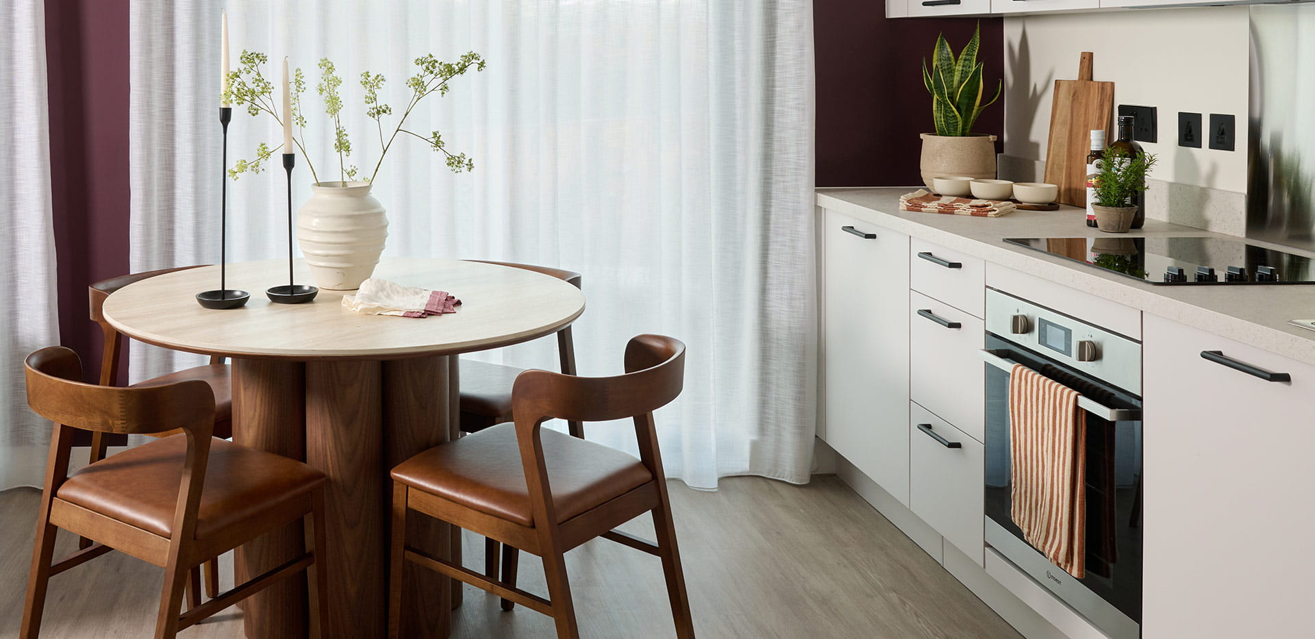 Glasswater Locks spacious kitchen and dining area