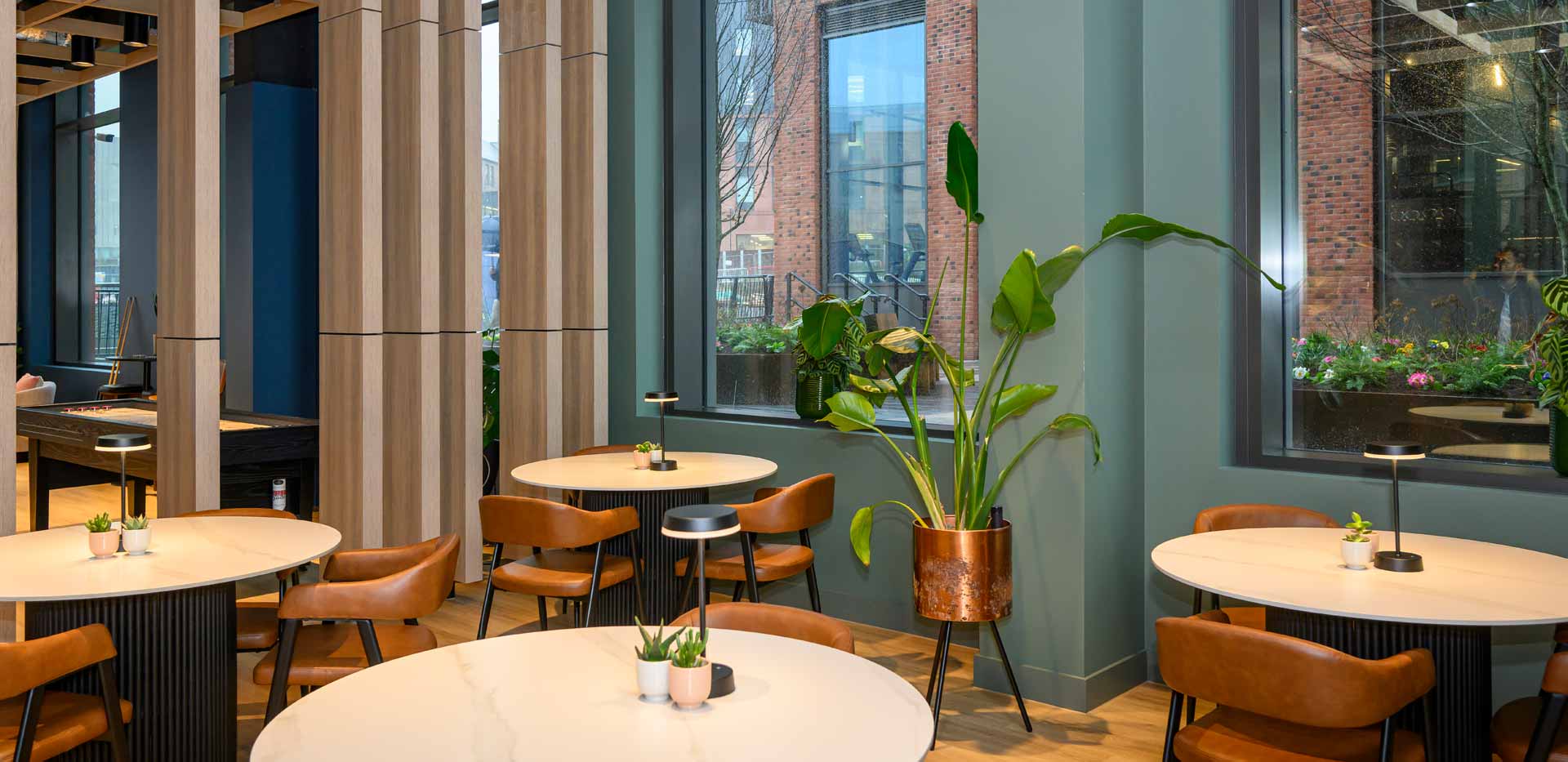 Glasswater Locks resident facilities showing dining lounge area