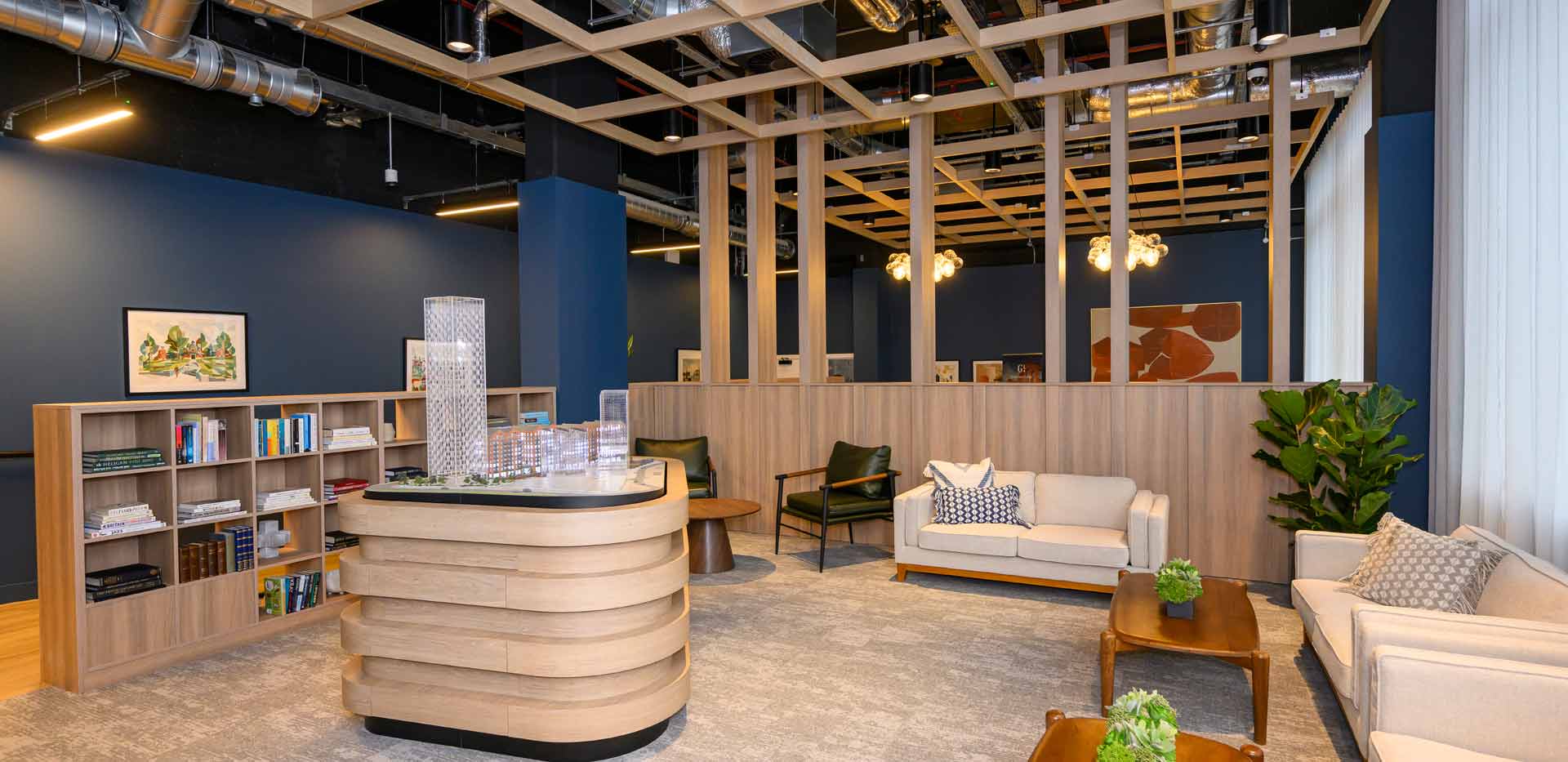 Glasswater Locks resident facilities showing reading area