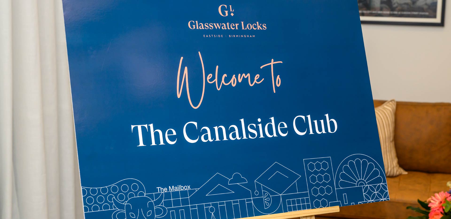 a sign that reads: Welcome to The Canalside Club