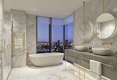 Image of the penthouse bathroom