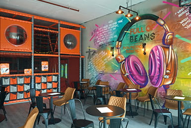 An interior shot of the Soft Play Cafe at Grand Union