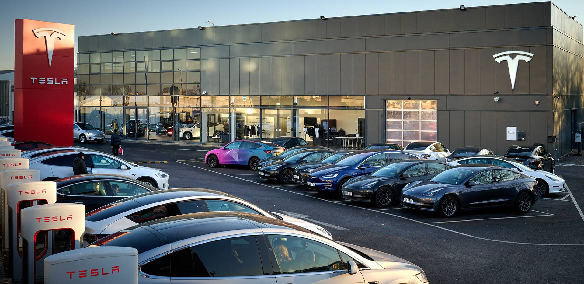 An Image of a Tesla Dealership