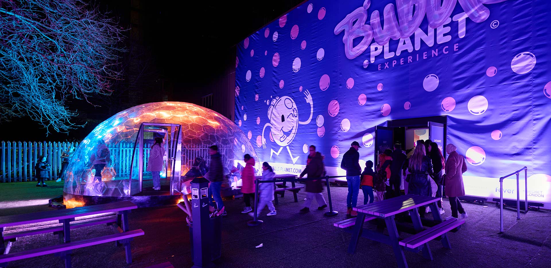 An image of the bubble planet experience