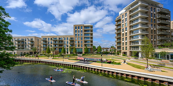 An exterior image of  Grand Union on a warm sunny day
