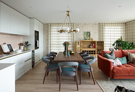 An interior Kitchen / Living / Dining area at Grand Union