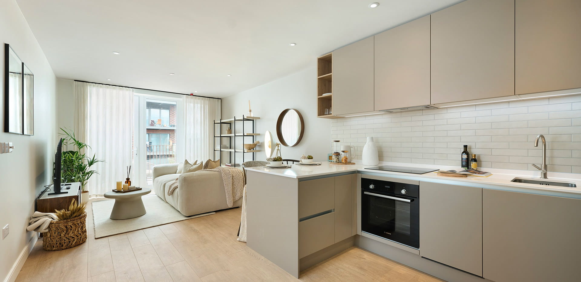 The Cedar, spacious kitchen and living area