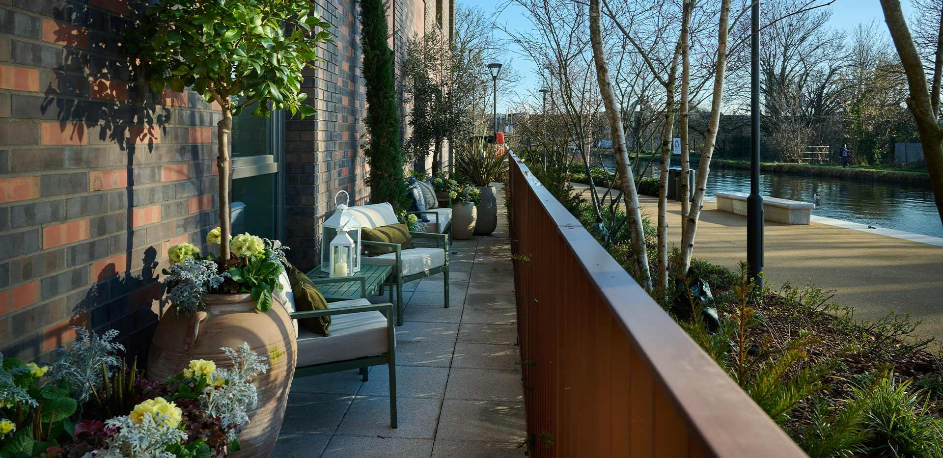 An exterior image of a balcony at The Willow