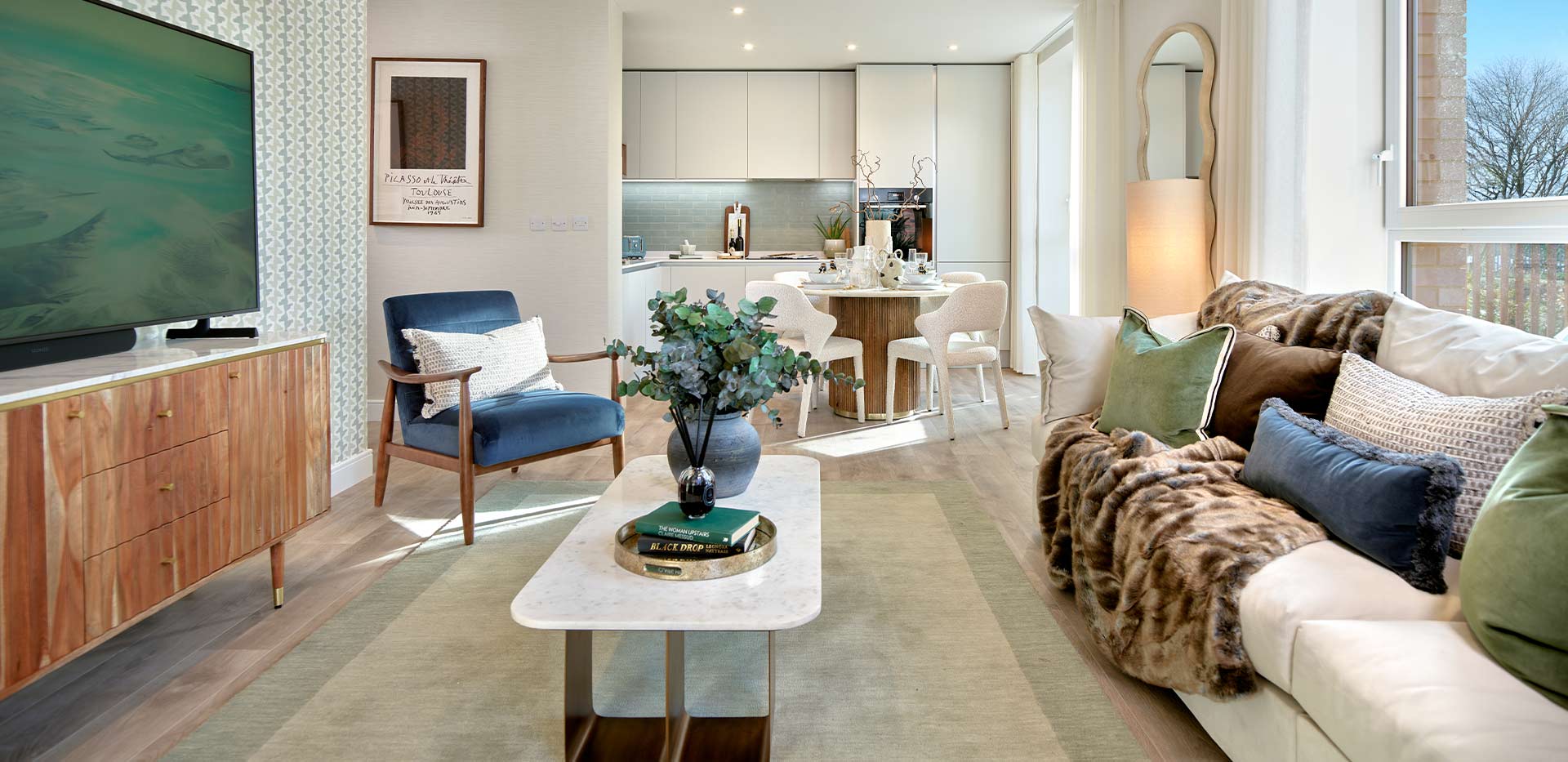 An interior image of a living room at The Willow