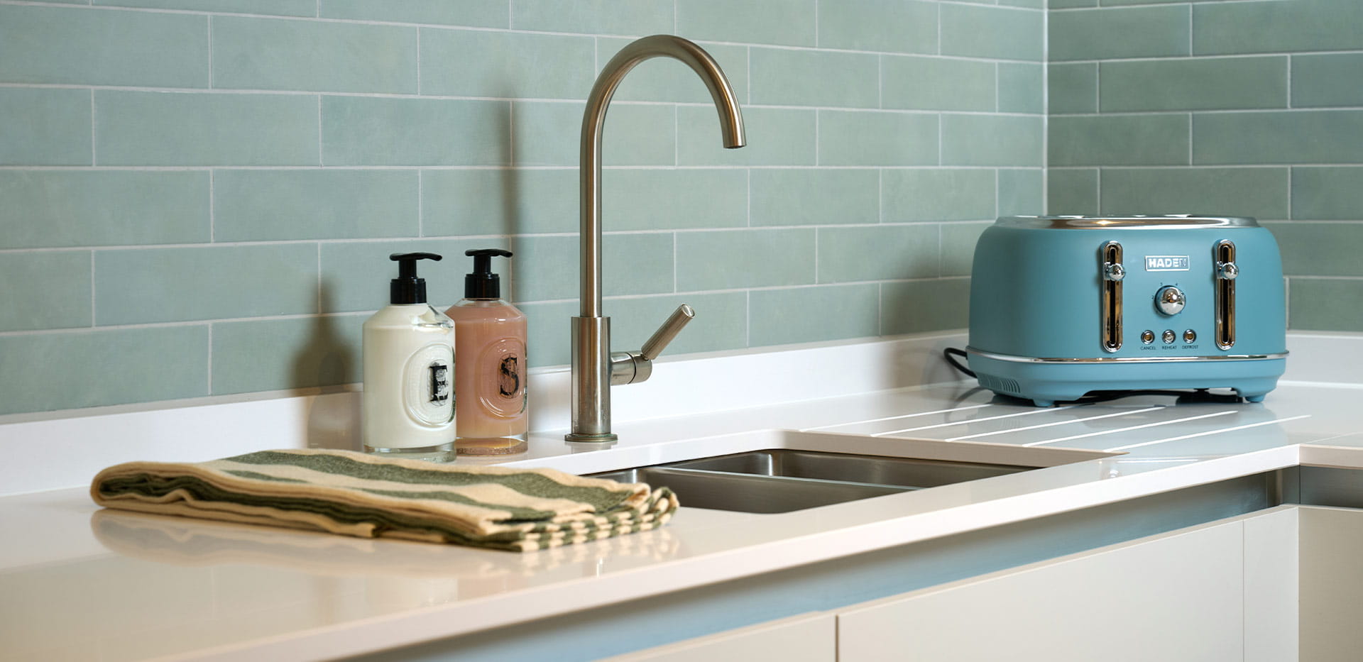 An interior image of a kitchen sink at The Willow