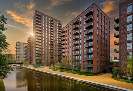 An exterior image of Peninsula House at Dusk