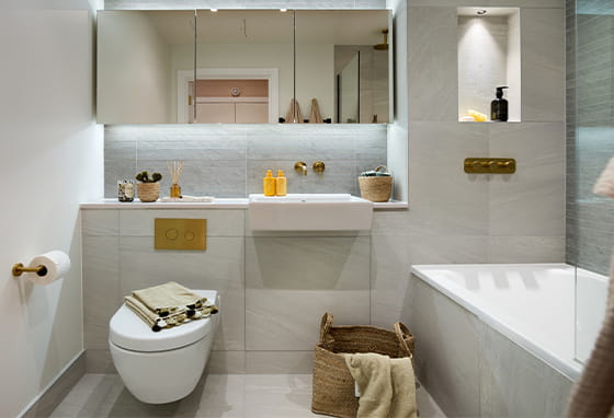 Grand Union, Waterview House, Grey Bathroom