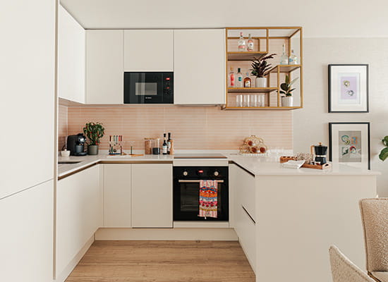 Interior image of a kitchen at a Waterview House showhome