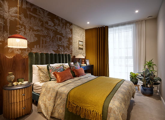 Interior image of a bedroom at a Waterview House showhome