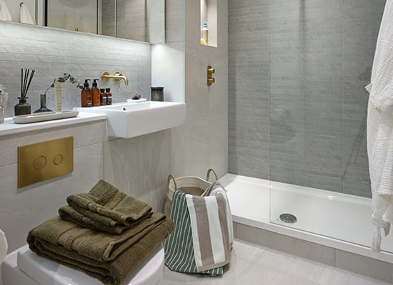 Interior image of a bathroom at a Waterview House showhome