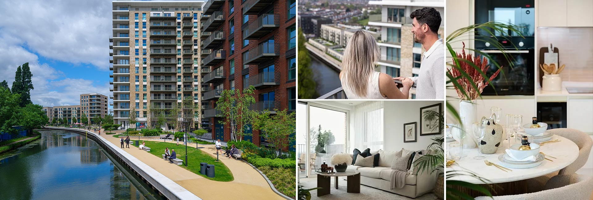 A montage of images from Waterview House at Grand Union